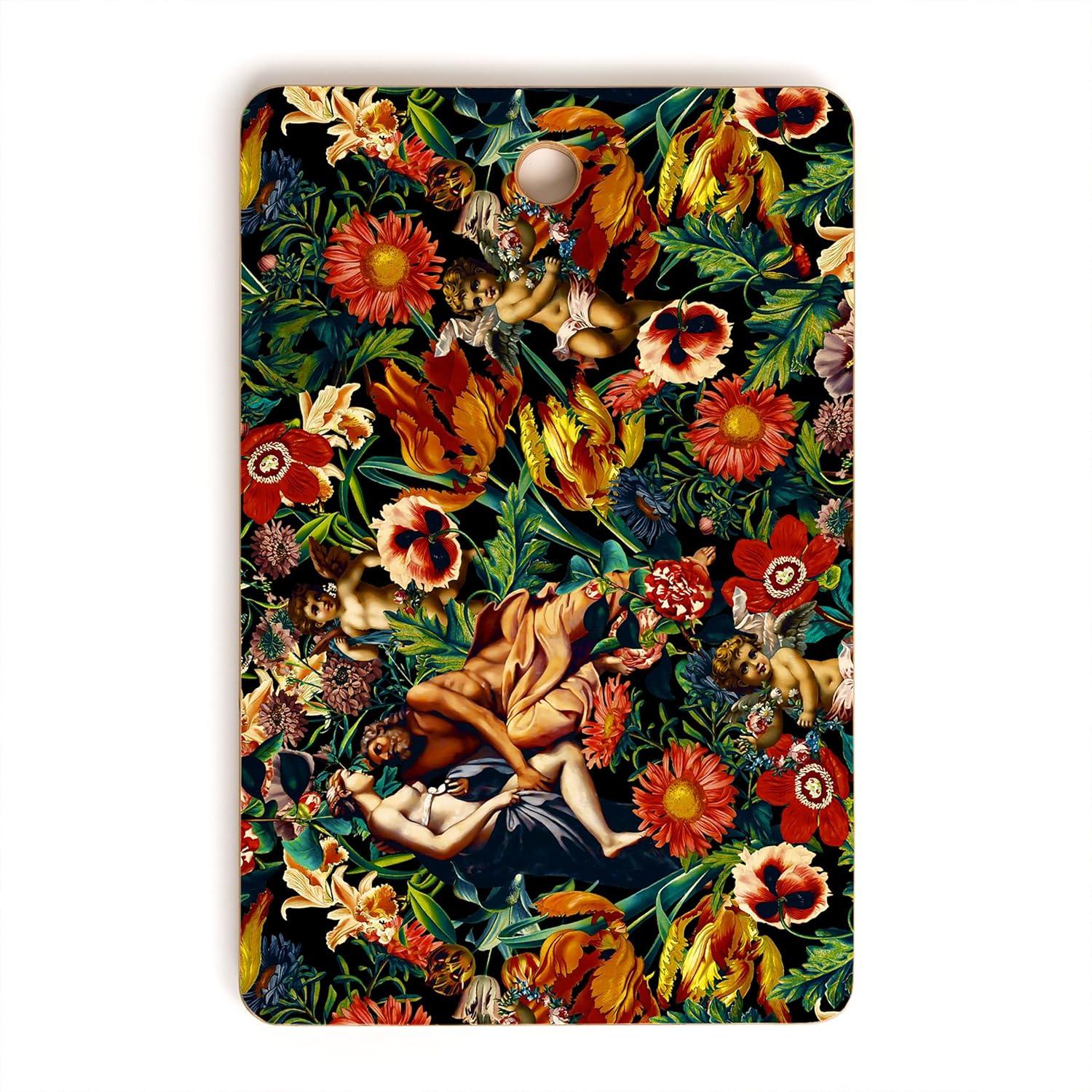 imageSSociety6 Bamboo Cutting Board Kitchen Decor by Burcu Korkmazyurek Unique Cutting Boards for Kitchen 16 x 105 x 05 Summer Botanical Garden IXHera And Zeus Garden