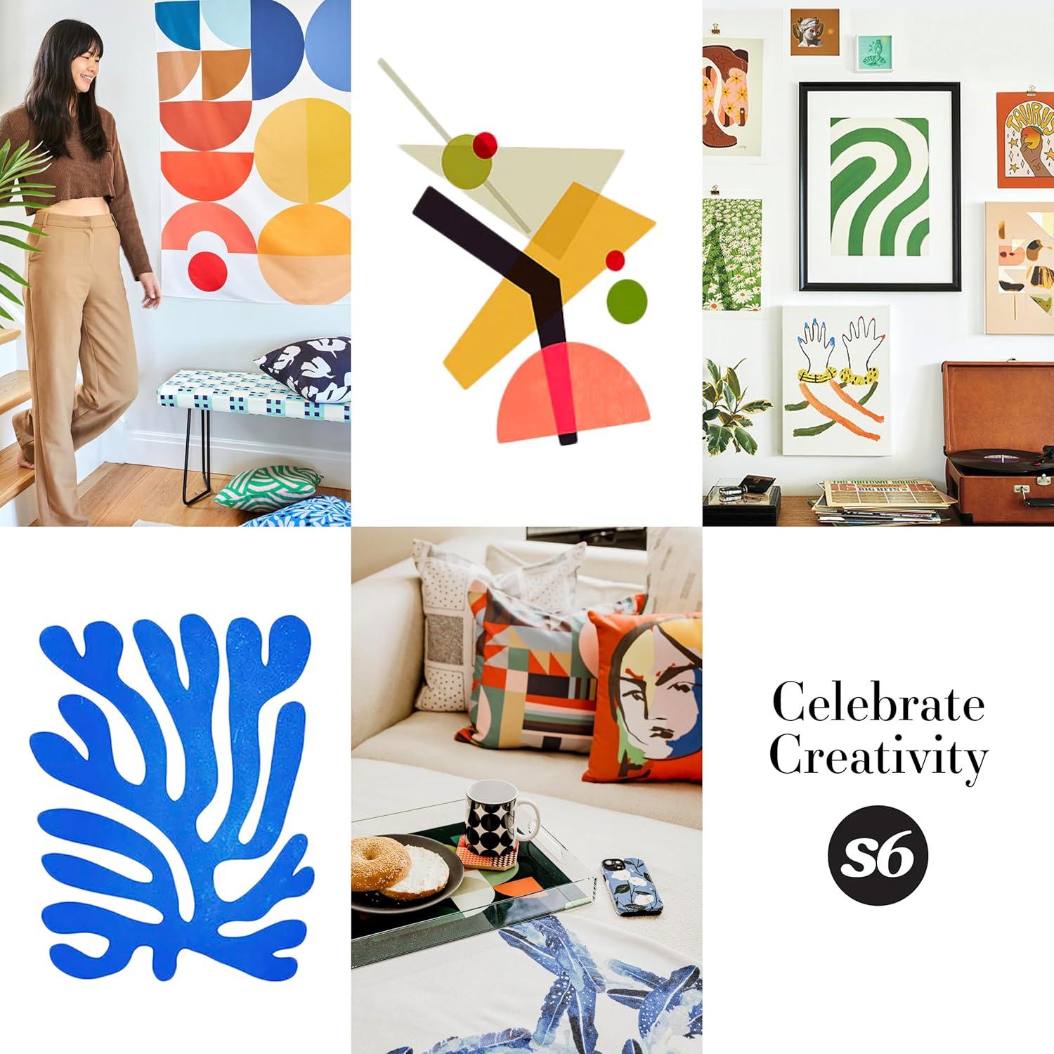 imageSociety6 Calm Woman Poster Wall Art Wall Decor by Sandra Poliakov Smooth Gloss Paper 18 x 24Plant With Colourful Leaves