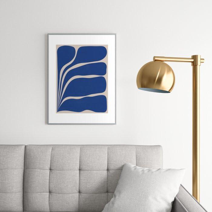 imageSociety6 Five Leaf Plant 13 Framed Art Print Modern Wall Decor by Alisa Galitsyna Framed Canvas Work of Art with GalleryQualtity Ink 8 X 10 Modern MapleSilver Metal