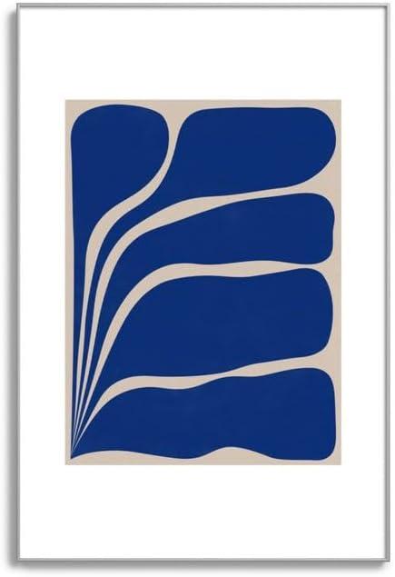 imageSociety6 Five Leaf Plant 13 Framed Art Print Modern Wall Decor by Alisa Galitsyna Framed Canvas Work of Art with GalleryQualtity Ink 8 X 10 Modern MapleSilver Metal