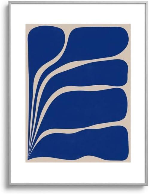 imageSociety6 Five Leaf Plant 13 Framed Art Print Modern Wall Decor by Alisa Galitsyna Framed Canvas Work of Art with GalleryQualtity Ink 8 X 10 Modern MapleSilver Metal