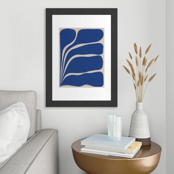 imageSociety6 Five Leaf Plant 13 Framed Art Print Modern Wall Decor by Alisa Galitsyna Framed Canvas Work of Art with GalleryQualtity Ink 8 X 10 Modern MapleClassic Black