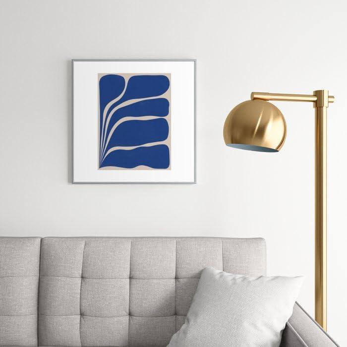 imageSociety6 Five Leaf Plant 13 Framed Art Print Modern Wall Decor by Alisa Galitsyna Framed Canvas Work of Art with GalleryQualtity Ink 8 X 10 Modern MapleSilver Metal