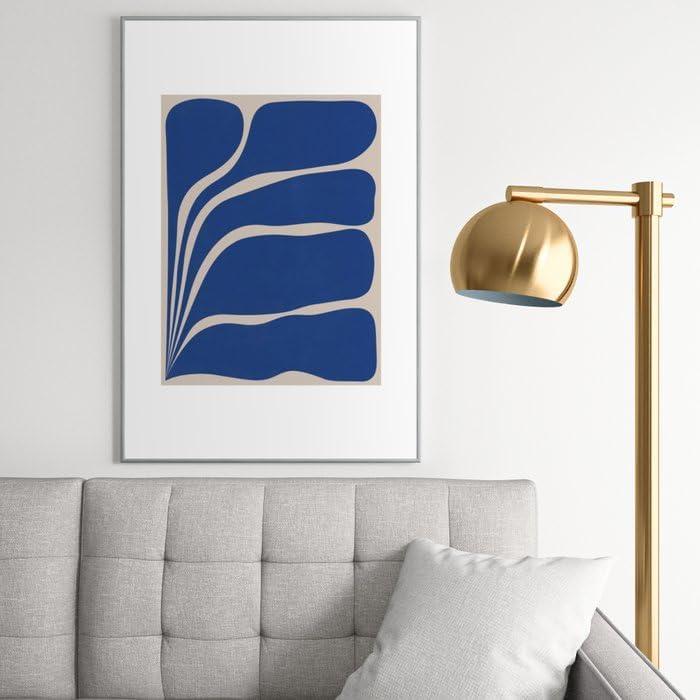 imageSociety6 Five Leaf Plant 13 Framed Art Print Modern Wall Decor by Alisa Galitsyna Framed Canvas Work of Art with GalleryQualtity Ink 8 X 10 Modern MapleSilver Metal