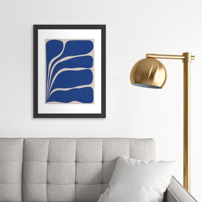 imageSociety6 Five Leaf Plant 13 Framed Art Print Modern Wall Decor by Alisa Galitsyna Framed Canvas Work of Art with GalleryQualtity Ink 8 X 10 Modern MapleClassic Black