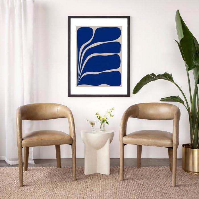 imageSociety6 Five Leaf Plant 13 Framed Art Print Modern Wall Decor by Alisa Galitsyna Framed Canvas Work of Art with GalleryQualtity Ink 8 X 10 Modern MapleClassic Black