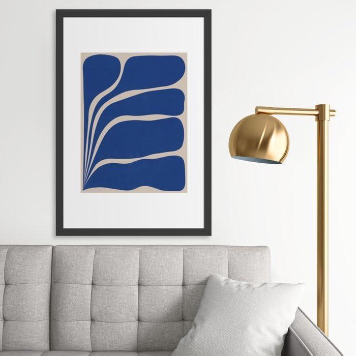 imageSociety6 Five Leaf Plant 13 Framed Art Print Modern Wall Decor by Alisa Galitsyna Framed Canvas Work of Art with GalleryQualtity Ink 8 X 10 Modern MapleClassic Black