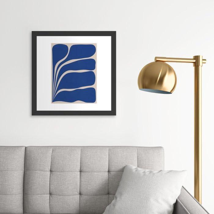 imageSociety6 Five Leaf Plant 13 Framed Art Print Modern Wall Decor by Alisa Galitsyna Framed Canvas Work of Art with GalleryQualtity Ink 8 X 10 Modern MapleClassic Black