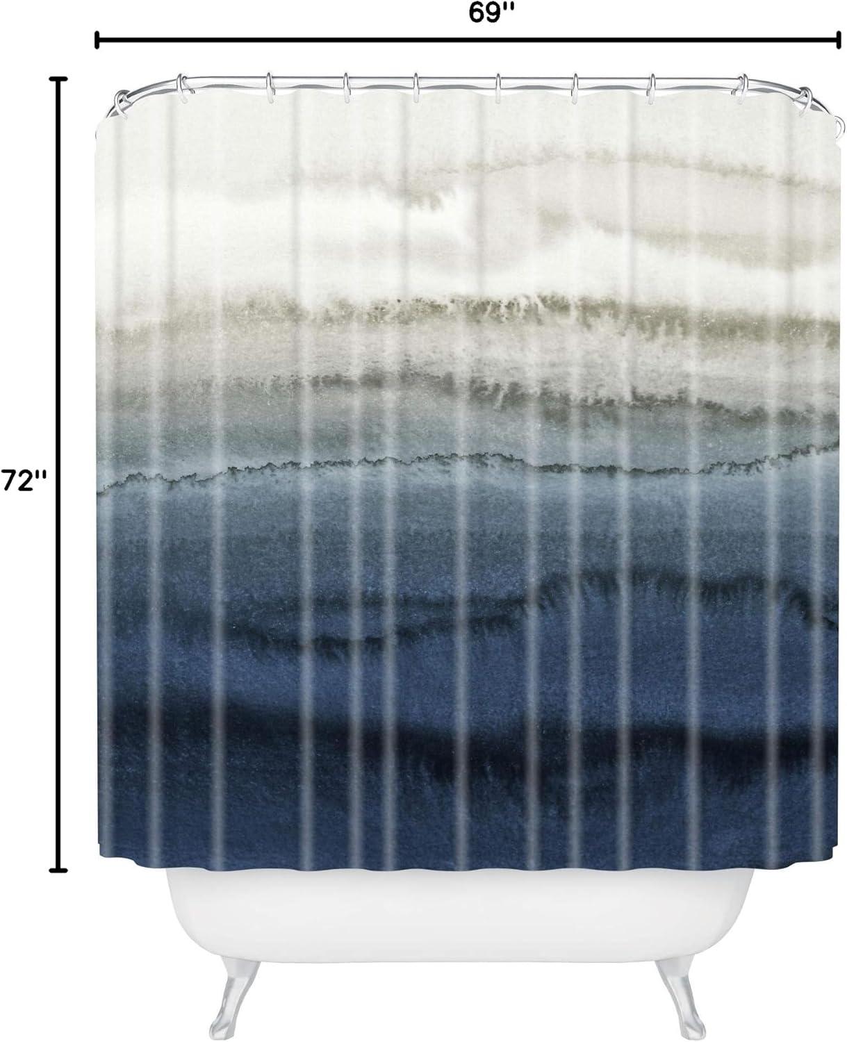 imageSociety6 Shower Curtain Bathroom Decor by Monika Strigel Extra Long Fabric Shower Curtains for Bathroom 71 x 74 Within The Tides Crashing Waves TealWithin the Tides Scandiblue