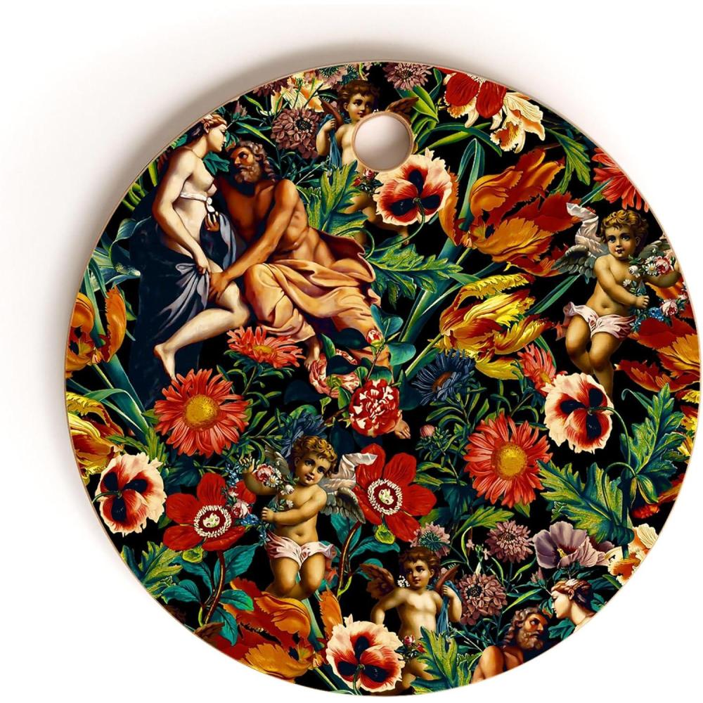 imageSSociety6 Bamboo Cutting Board Kitchen Decor by Burcu Korkmazyurek Unique Cutting Boards for Kitchen 16 x 105 x 05 Summer Botanical Garden IXHera And Zeus Garden