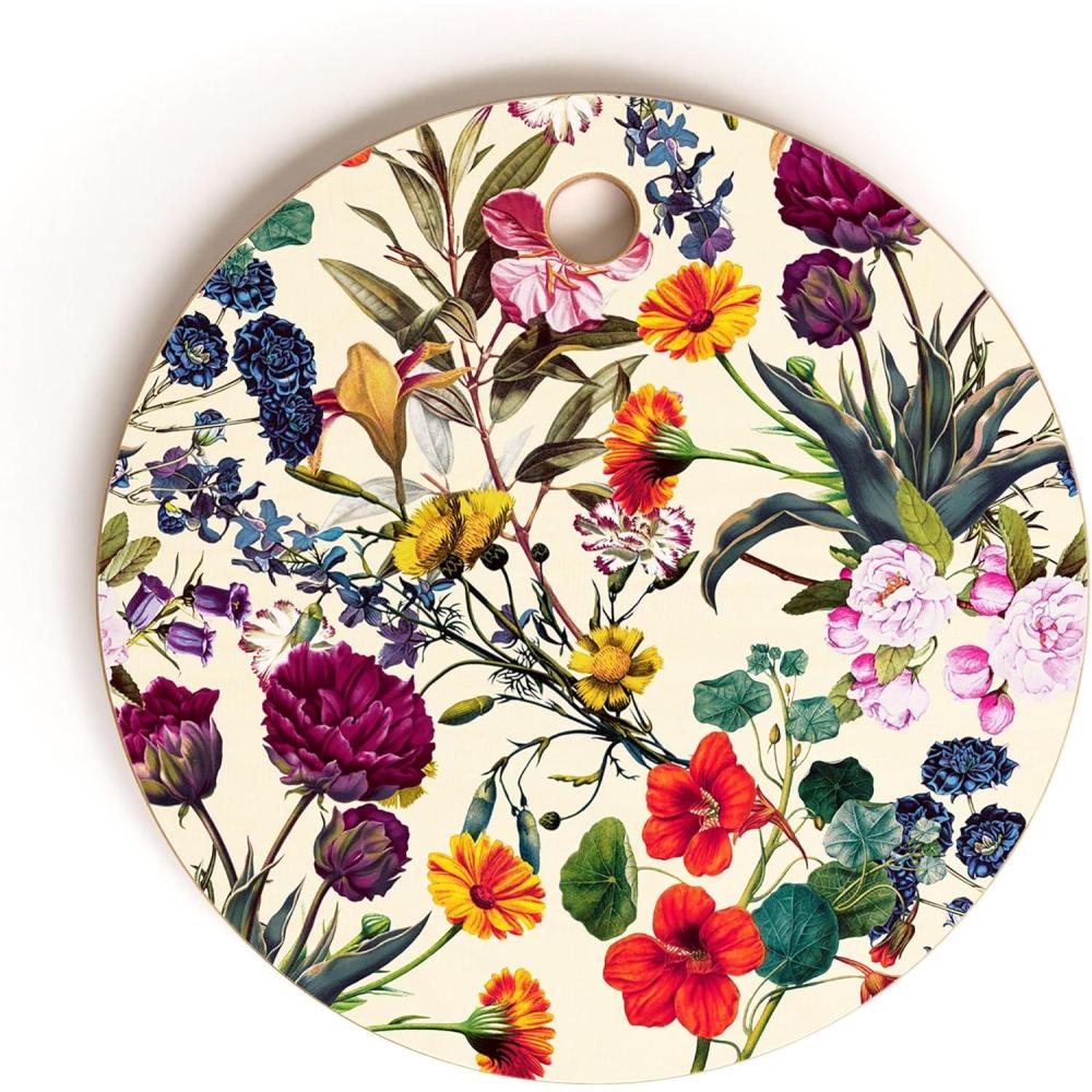 imageSSociety6 Bamboo Cutting Board Kitchen Decor by Burcu Korkmazyurek Unique Cutting Boards for Kitchen 16 x 105 x 05 Summer Botanical Garden IXMagical Garden V