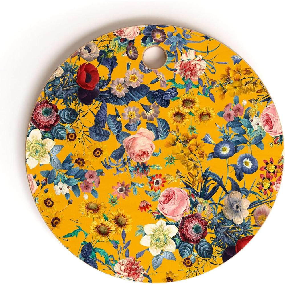 imageSSociety6 Bamboo Cutting Board Kitchen Decor by Burcu Korkmazyurek Unique Cutting Boards for Kitchen 16 x 105 x 05 Summer Botanical Garden IXSummer Botanical Garden IX