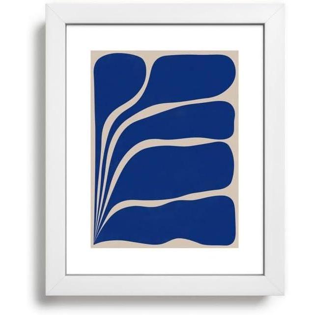 imageSociety6 Five Leaf Plant  13 Framed Art Print  Modern Wall Decor by Alisa Galitsyna  Framed Canvas Work of Art with GalleryQualtity Ink 8 X 10 Modern MapleModern White