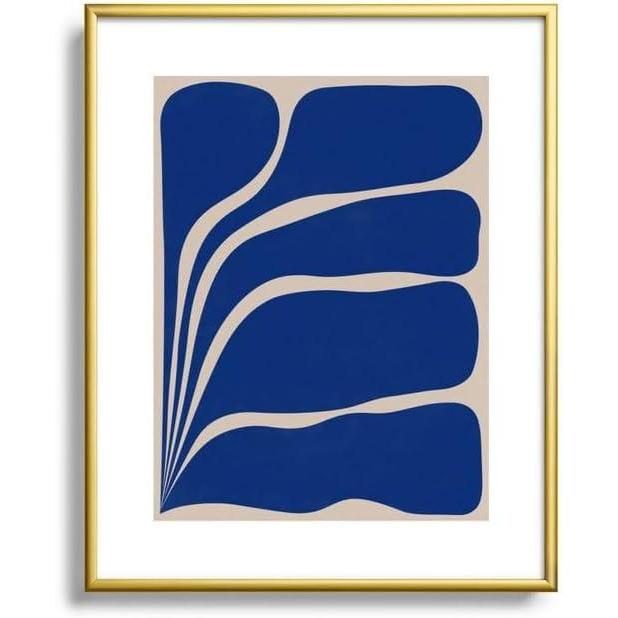 imageSociety6 Five Leaf Plant  13 Framed Art Print  Modern Wall Decor by Alisa Galitsyna  Framed Canvas Work of Art with GalleryQualtity Ink 8 X 10 Modern MapleGold Metal