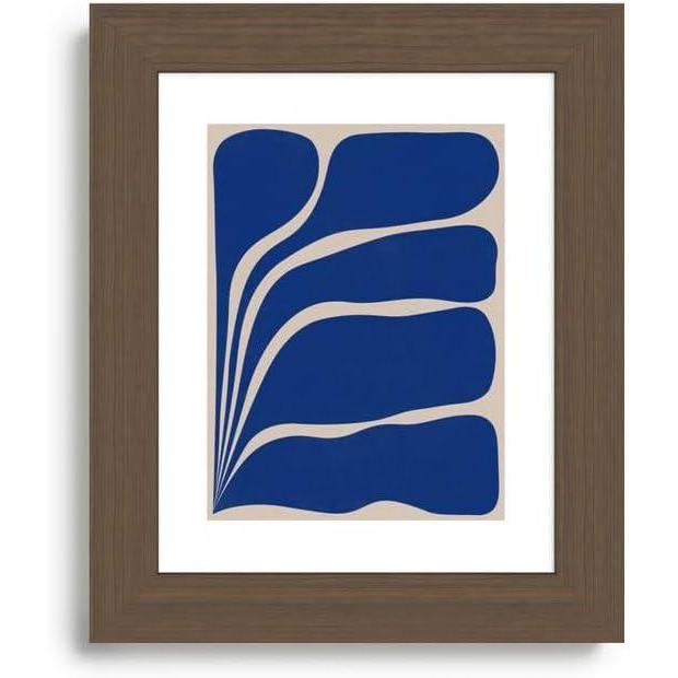 imageSociety6 Five Leaf Plant  13 Framed Art Print  Modern Wall Decor by Alisa Galitsyna  Framed Canvas Work of Art with GalleryQualtity Ink 8 X 10 Modern MapleClassic Walnut