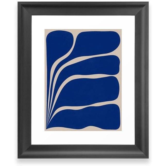 imageSociety6 Five Leaf Plant  13 Framed Art Print  Modern Wall Decor by Alisa Galitsyna  Framed Canvas Work of Art with GalleryQualtity Ink 8 X 10 Modern MapleScoop Black