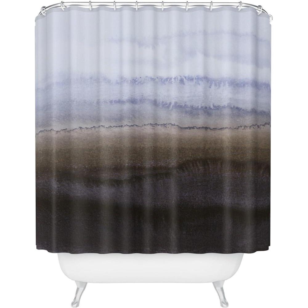 imageSociety6 Shower Curtain  Bathroom Decor by Monika Strigel  Extra Long Fabric Shower Curtains for Bathroom 71 x 74 Within The Tides  Crashing Waves TealWithin the Tides Earth Blue
