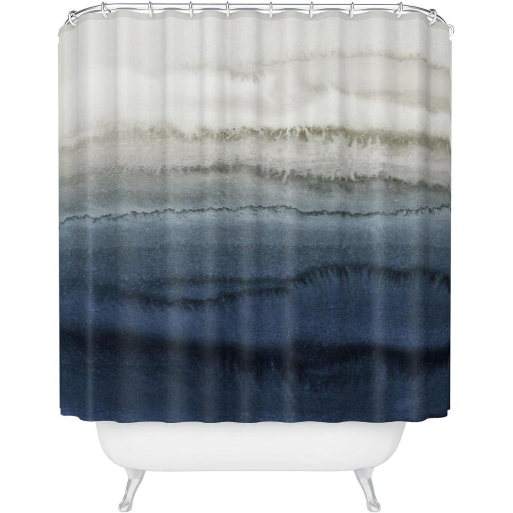 imageSociety6 Shower Curtain  Bathroom Decor by Monika Strigel  Extra Long Fabric Shower Curtains for Bathroom 71 x 74 Within The Tides  Crashing Waves TealWithin the Tides Scandiblue