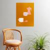 Society6 Calm Woman Poster Wall Art – Wall Decor by Sandra Poliakov – Smooth Gloss Paper, 18″ x 24″(Morning Coffee)