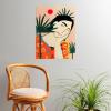 Society6 Calm Woman Poster Wall Art – Wall Decor by Sandra Poliakov – Smooth Gloss Paper, 18″ x 24″(Vacation Mood)