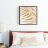 Society6 Metallic Gold Palm Leaf Canvas Print – Modern Wall Art by Modern Tropical – Framed Canvas, Gallery-Quality Canvas with Fade-Resistant Ink, 10 X 10, Walnut(Black)
