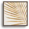 Society6 Metallic Gold Palm Leaf Canvas Print – Modern Wall Art by Modern Tropical – Framed Canvas, Gallery-Quality Canvas with Fade-Resistant Ink, 10 X 10, Walnut(Walnut)