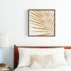 Society6 Metallic Gold Palm Leaf Canvas Print – Modern Wall Art by Modern Tropical – Framed Canvas, Gallery-Quality Canvas with Fade-Resistant Ink, 10 X 10, Walnut(Walnut)