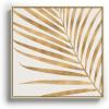 Society6 Metallic Gold Palm Leaf Canvas Print – Modern Wall Art by Modern Tropical – Framed Canvas, Gallery-Quality Canvas with Fade-Resistant Ink, 10 X 10, Walnut(Maple)