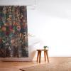 Society6 Shower Curtain – Bathroom Decor by Burcu Korkmazyurek – Extra Long Fabric Shower Curtains for Bathroom, 71″ x 74″, Exotic Garden-Night XXXI(Exotic Garden – Night XXXI)