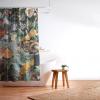 Society6 Shower Curtain – Bathroom Decor by Burcu Korkmazyurek – Extra Long Fabric Shower Curtains for Bathroom, 71″ x 74″, Floral and Birds III(Birds and Snakes)
