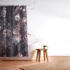 Society6 Shower Curtain – Bathroom Decor by Burcu Korkmazyurek – Extra Long Fabric Shower Curtains for Bathroom, 71″ x 74″, Floral and Birds III(Exotic Garden – Night III)