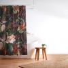 Society6 Shower Curtain – Bathroom Decor by Burcu Korkmazyurek – Extra Long Fabric Shower Curtains for Bathroom, 71″ x 74″, Floral and Birds III(Floral and Birds XII)