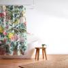 Society6 Shower Curtain – Bathroom Decor by Burcu Korkmazyurek – Extra Long Fabric Shower Curtains for Bathroom, 71″ x 74″, Floral and Birds III(Floral and Birds III)