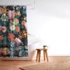 Society6 Shower Curtain – Bathroom Decor by Burcu Korkmazyurek – Extra Long Fabric Shower Curtains for Bathroom, 71″ x 74″, Floral and Birds III(Floral and Flamingo II)