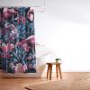 Society6 Shower Curtain – Bathroom Decor by Burcu Korkmazyurek – Extra Long Fabric Shower Curtains for Bathroom, 71″ x 74″, Floral and Birds III(Floral and Flamingo VIII)