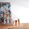 Society6 Shower Curtain – Bathroom Decor by Burcu Korkmazyurek – Extra Long Fabric Shower Curtains for Bathroom, 71″ x 74″, Floral and Birds III(Summer Botanical Garden VIII)
