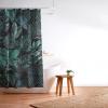 Society6 Shower Curtain – Bathroom Decor by Burcu Korkmazyurek – Extra Long Fabric Shower Curtains for Bathroom, 71″ x 74″, Floral and Birds III(Tropical Garden)
