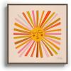 Society6 Sunshine – Retro Ochre Palette Canvas Print – Modern Wall Art by Cat Coquillette – Framed Canvas, Gallery-Quality Canvas with Fade-Resistant Ink, 10 X 10, White(Walnut)