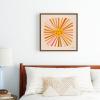 Society6 Sunshine – Retro Ochre Palette Canvas Print – Modern Wall Art by Cat Coquillette – Framed Canvas, Gallery-Quality Canvas with Fade-Resistant Ink, 10 X 10, White(Walnut)