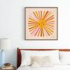 Society6 Sunshine – Retro Ochre Palette Canvas Print – Modern Wall Art by Cat Coquillette – Framed Canvas, Gallery-Quality Canvas with Fade-Resistant Ink, 10 X 10, White(Walnut)