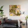 Society6 These Flowers Always Fit – Floral Illustration by Annick-Wood Wall Art (3′ x 3′)(Wood)