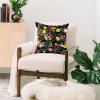 Society6 Throw Pillows with Pillow Insert – Home Decor by Burcu Korkmazyurek – Decorative Accent Pillows for Couch or Bed, 16” x 16”, Summer Botanical Garden VIII(Floral and Birds Pattern)