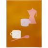Society6 Calm Woman Poster Wall Art – Wall Decor by Sandra Poliakov – Smooth Gloss Paper, 18″ x 24″(Morning Coffee)