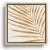 Society6 Metallic Gold Palm Leaf Canvas Print – Modern Wall Art by Modern Tropical – Framed Canvas, Gallery-Quality Canvas with Fade-Resistant Ink, 10 X 10, Walnut(Maple)
