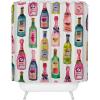 Society6 Shower Curtain – Bathroom Decor by Burcu Korkmazyurek – Extra Long Fabric Shower Curtains for Bathroom, 71″ x 74″, Exotic Garden-Night XXXI(Champagne Collection)