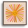Society6 Sunshine – Retro Ochre Palette Canvas Print – Modern Wall Art by Cat Coquillette – Framed Canvas, Gallery-Quality Canvas with Fade-Resistant Ink, 10 X 10, White(Walnut)