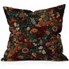 Society6 Throw Pillows with Pillow Insert – Home Decor by Burcu Korkmazyurek – Decorative Accent Pillows for Couch or Bed, 18” x 18”, Exotic Garden-Night XXI(Exotic Garden – Night XXI)