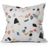 Society6 Throw Pillows with Pillow Insert – Home Decor by Elisabeth Fredriksson – Decorative Accent Pillows for Couch or Bed, 16” x 16”, Soft Blue Hexagons(Terrazzo Treasure)