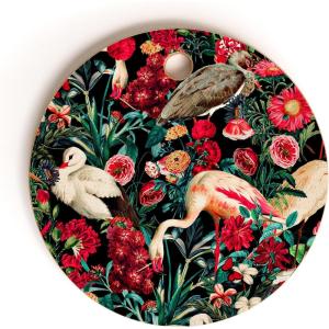 SSociety6 Bamboo Cutting Board- Kitchen Decor by Burcu Korkmazyurek – Unique Cutting Boards for Kitchen, 16″ x 10.5″ x 0.5″, Summer Botanical Garden IX(Floral And Birds XIV)