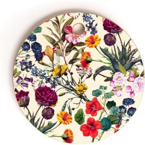 SSociety6 Bamboo Cutting Board- Kitchen Decor by Burcu Korkmazyurek – Unique Cutting Boards for Kitchen, 16″ x 10.5″ x 0.5″, Summer Botanical Garden IX(Magical Garden V)